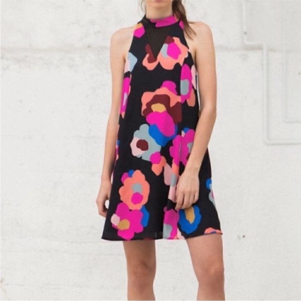 Crosby by Mollie Burch Annesley Halter Floral Swing Summer Mini Dress | XS